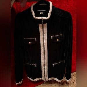 Boston Proper Black and White Ladies Jacket and matching pants.